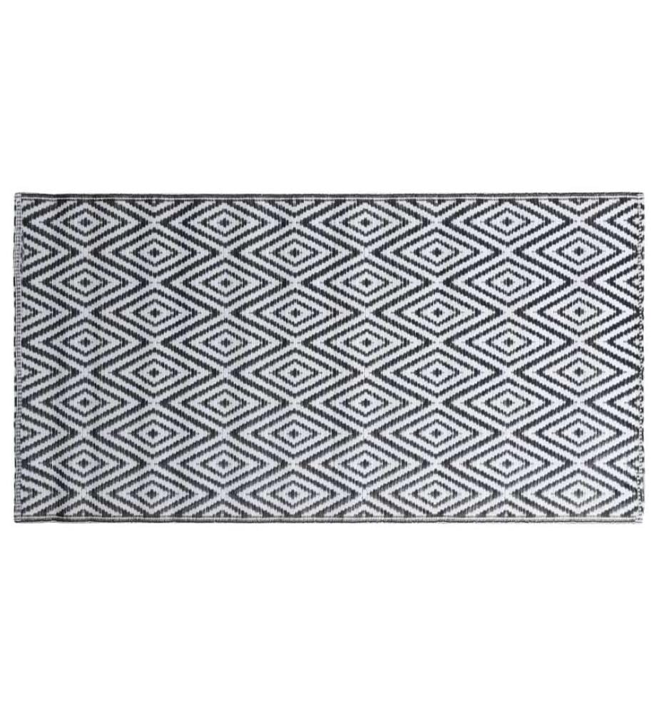 Outdoor-Teppich ARAKIL Weiss und Schwarz 160x230 cm PP