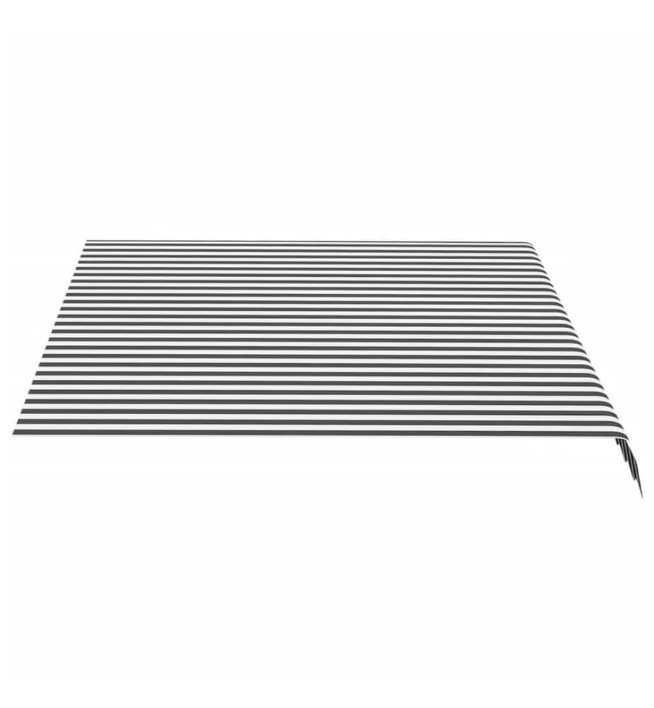 Markisenbespannung Anthrazit und Weiss 3,5x2,5 m