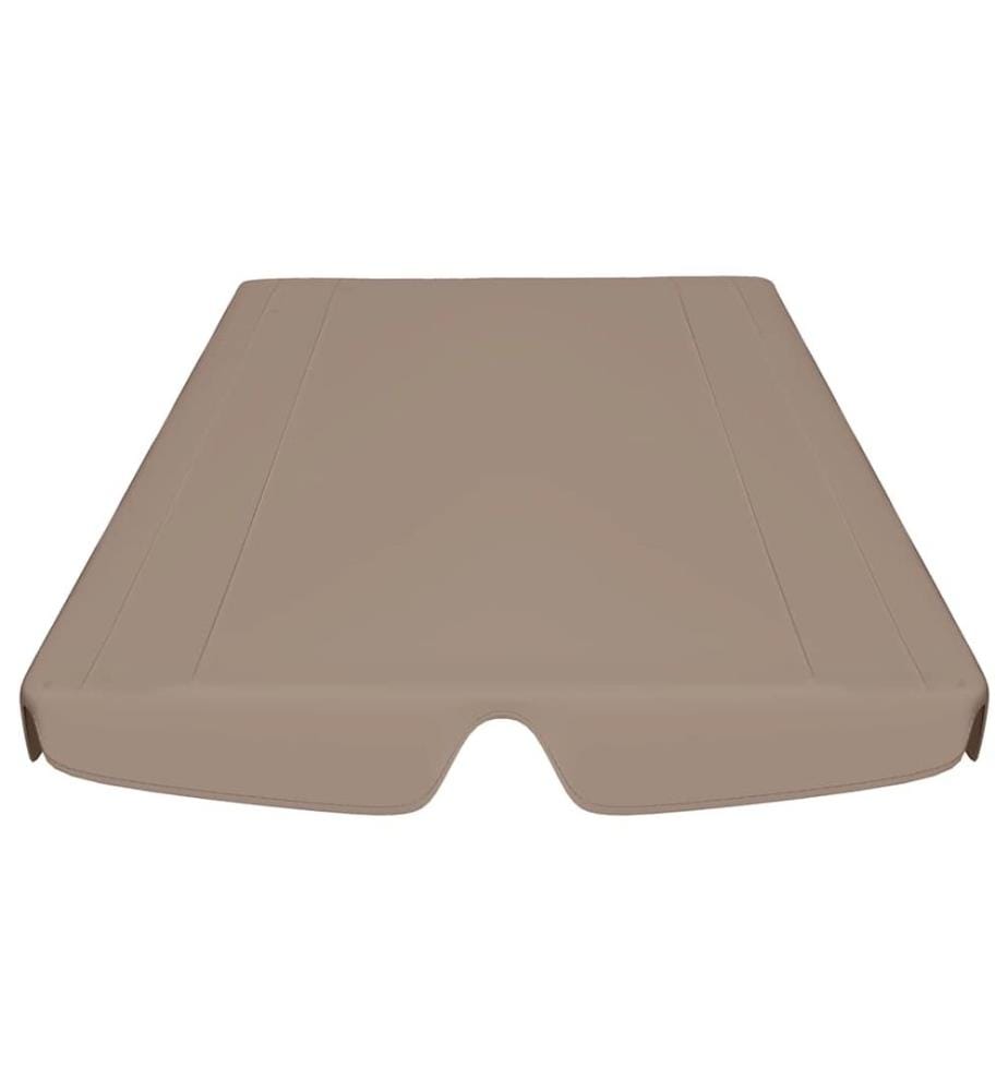Ersatzdach für Hollywoodschaukel Taupe 150/130x105/70 cm