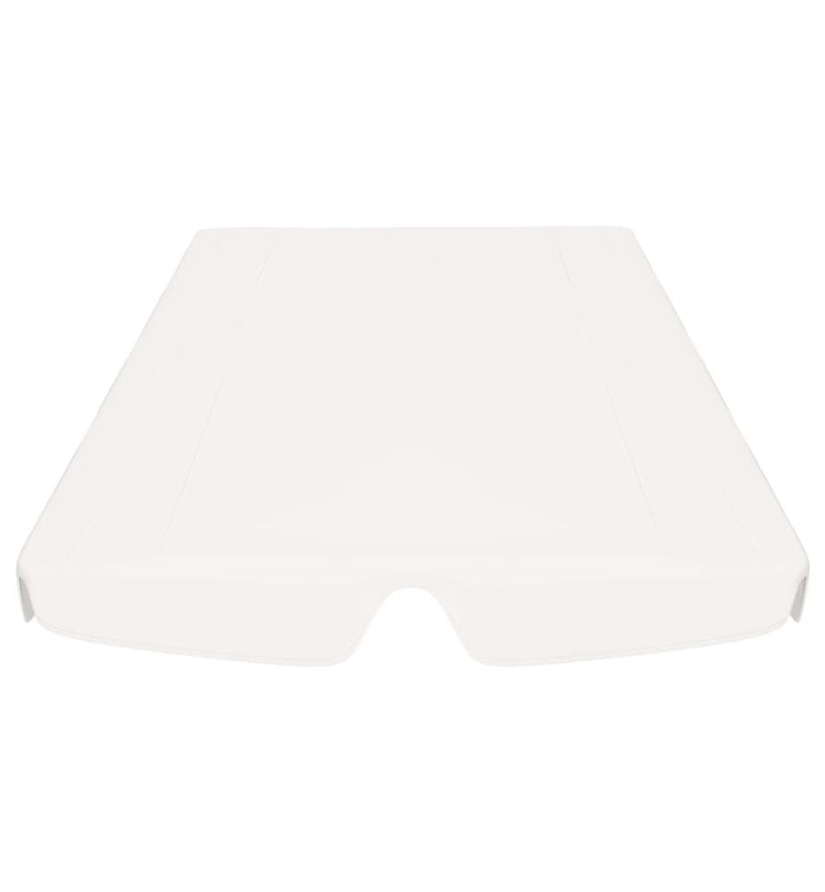 Ersatzdach für Hollywoodschaukel Weiss 150/130x105/70 cm