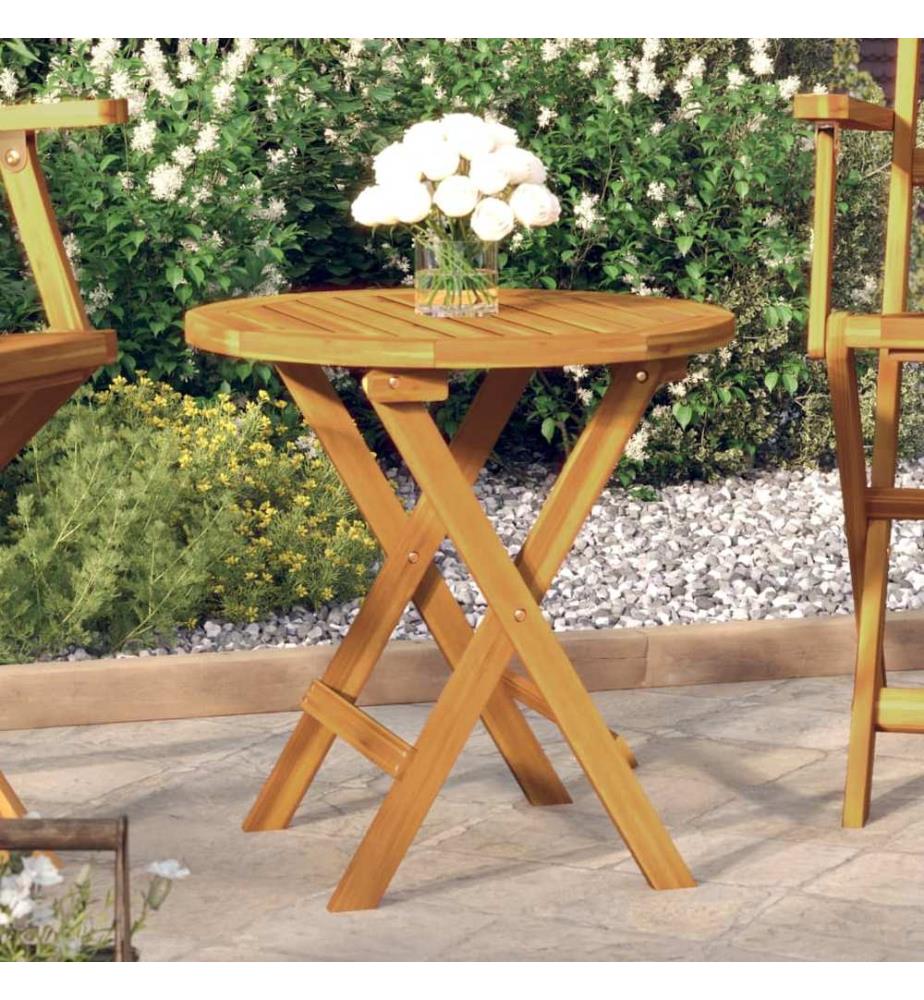 Bistrotisch Ø46x47 cm Massivholz Akazie