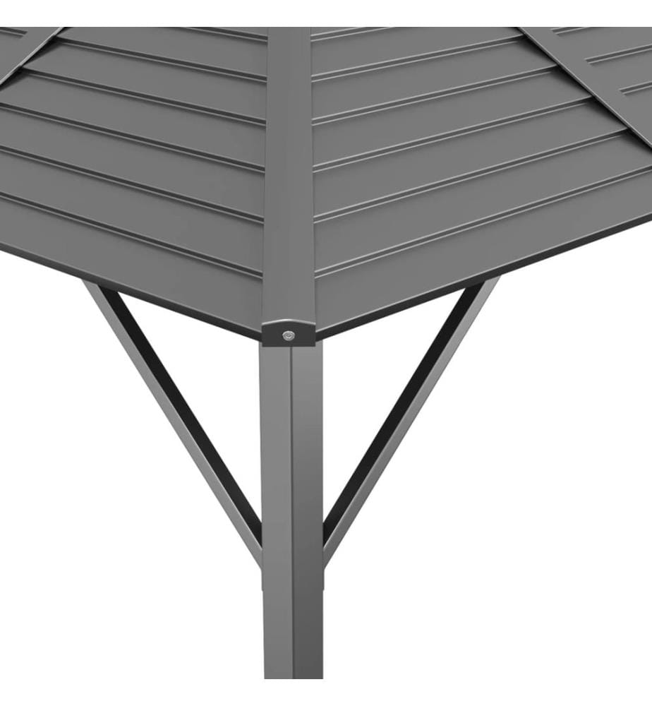 Pavillon mit Dach 3x3 m Anthrazit