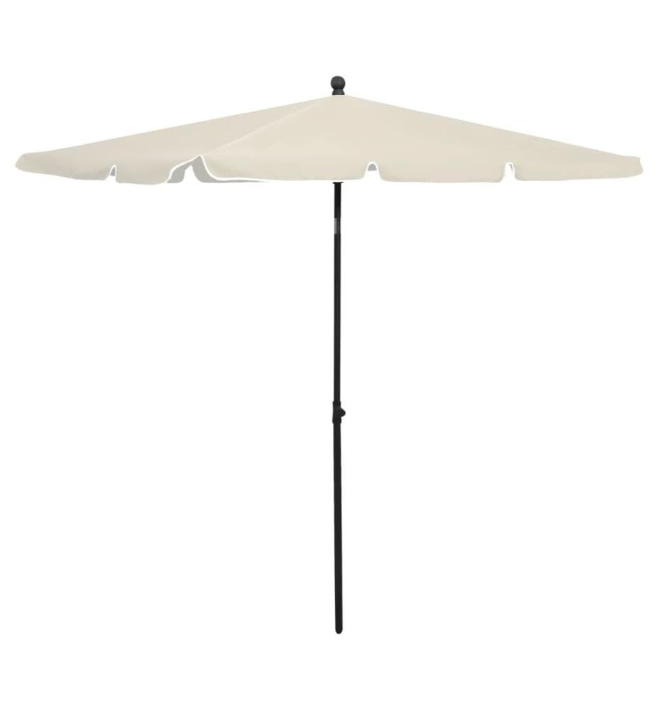 Parasol de jardin avec mât 210x140 cm Sable