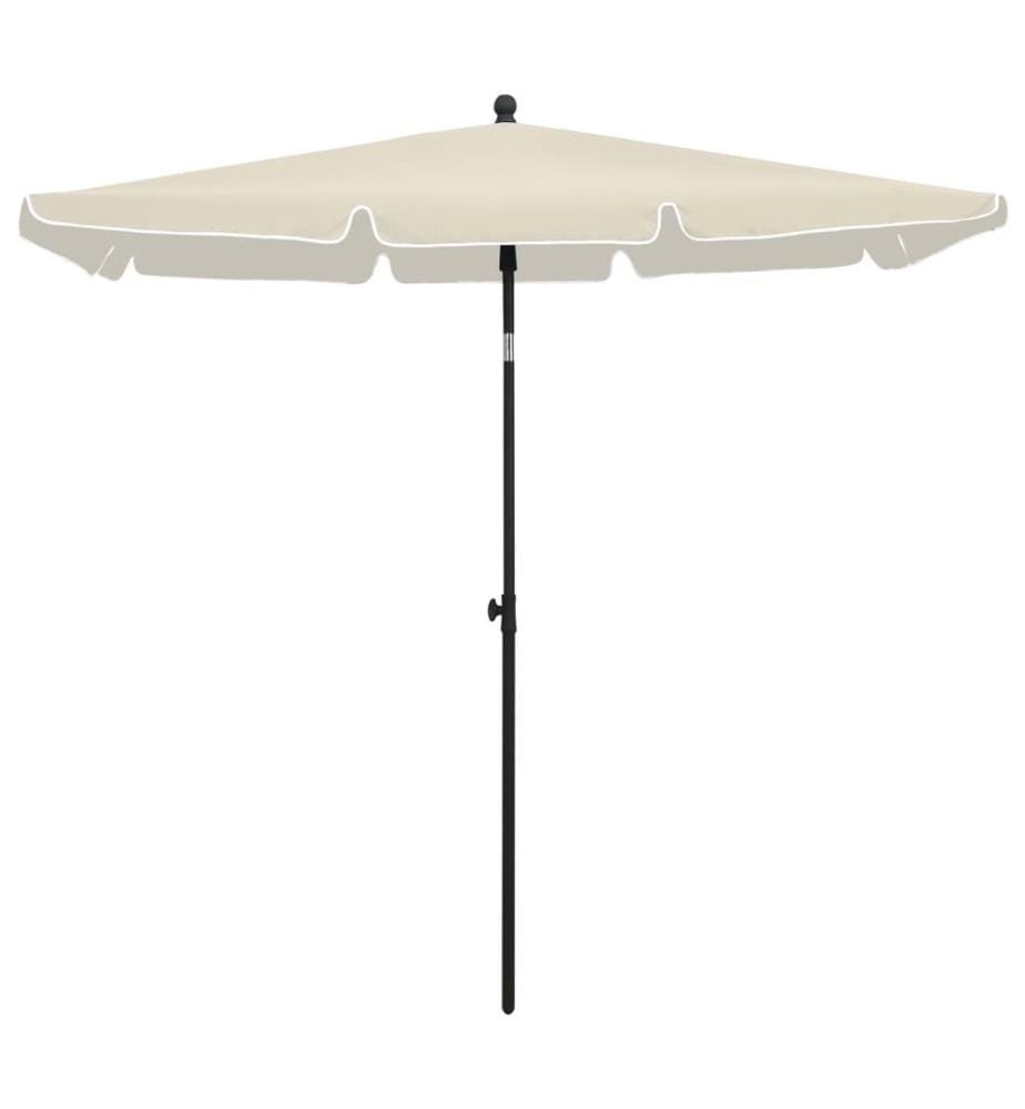Parasol de jardin avec mât 210x140 cm Sable