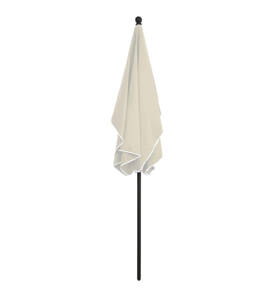 Parasol de jardin avec mât 210x140 cm Sable