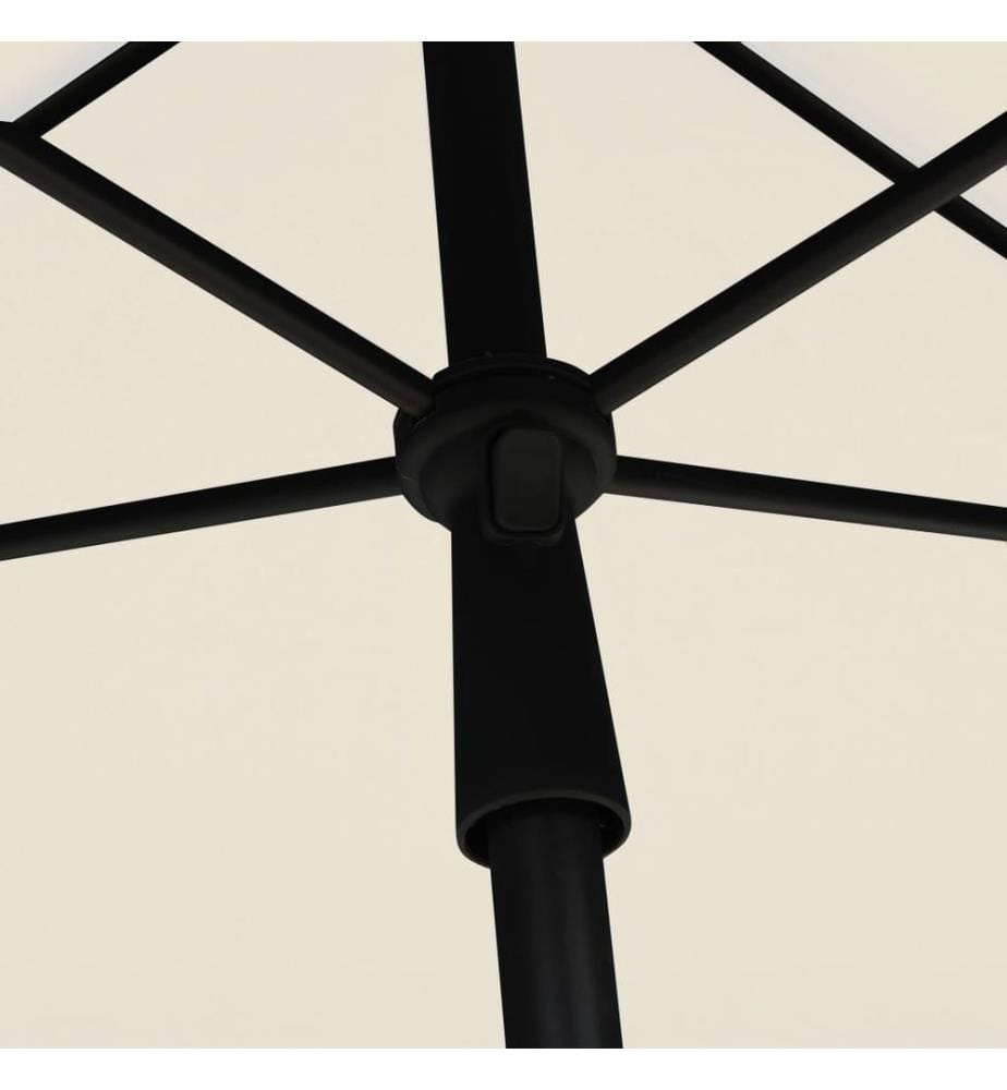 Parasol de jardin avec mât 210x140 cm Sable