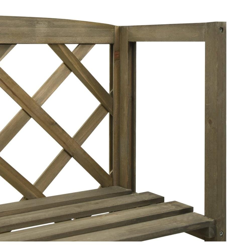 Spalier mit Ablagen Grau 55x30x140 cm Massivholz Tanne