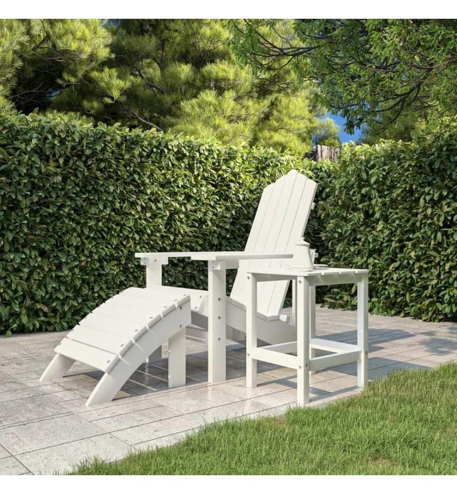 Adirondack-Gartentisch Weiss 38x38x46 cm HDPE