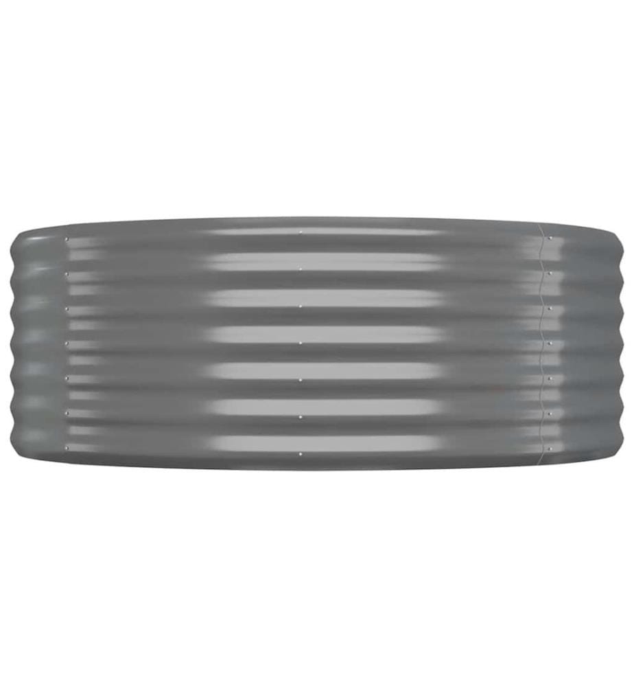 Hochbeet Verzinkter Stahl 100x100x36 cm Grau