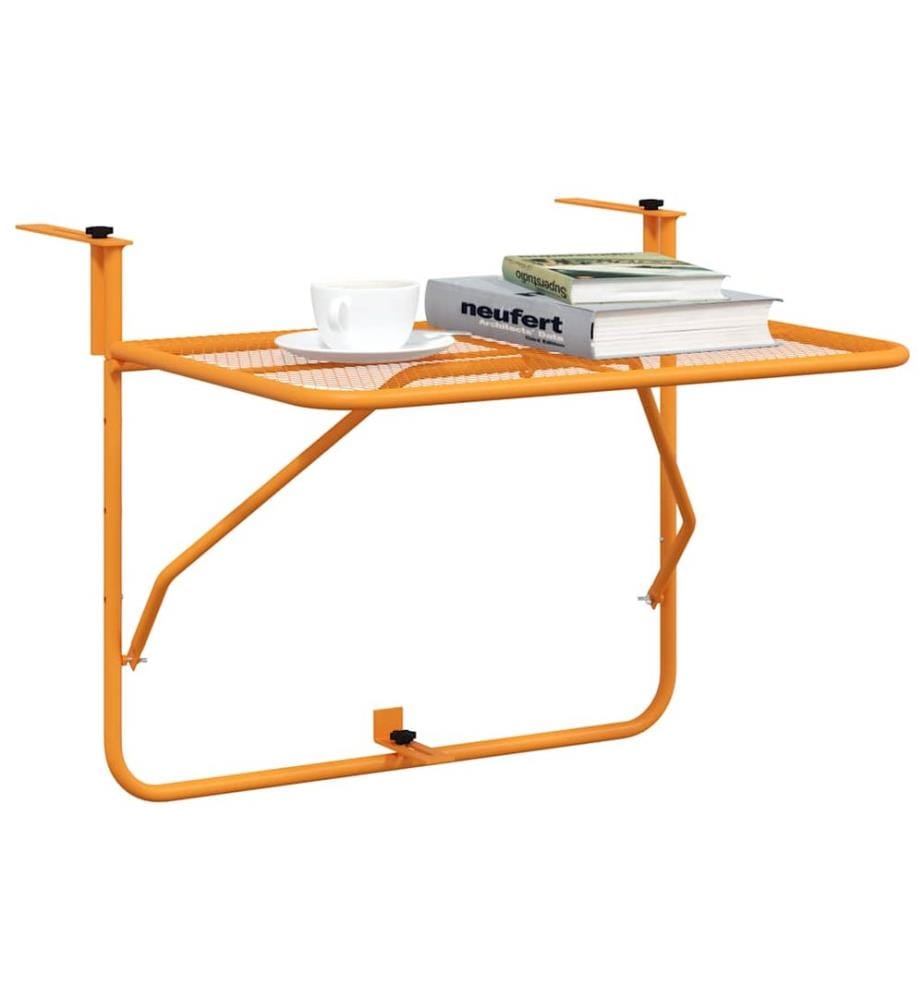 Table de balcon Jaune 60x40 cm Acier