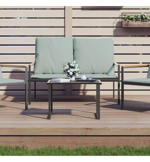 Gartentisch Anthrazit 55x40x37 cm Stahl