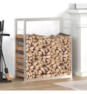 Brennholzregal 80x28x86 cm Edelstahl