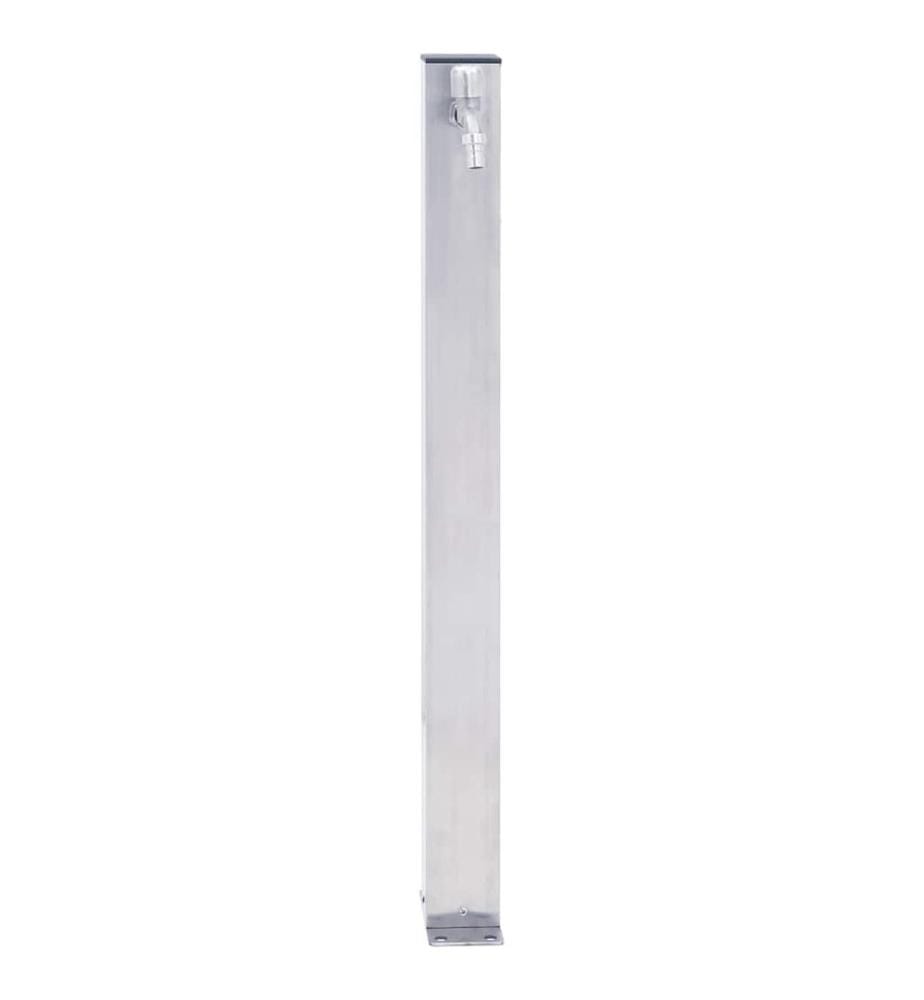 Wassersäule für den Garten 40 cm Edelstahl Quadratisch