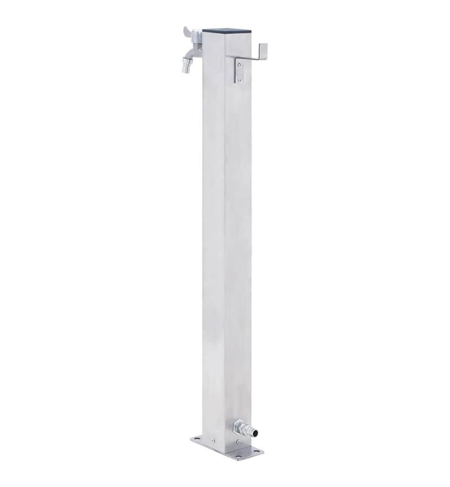 Wassersäule für den Garten 40 cm Edelstahl Quadratisch