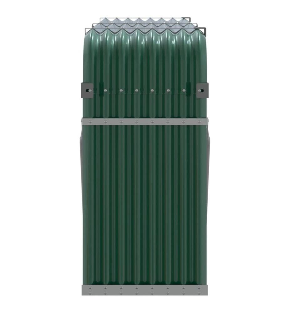 Kaminholzunterstand Grün 180x45x100 cm Verzinkter Stahl