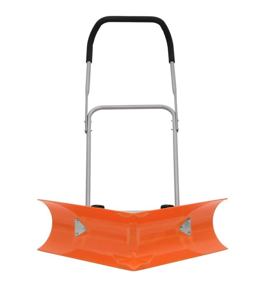 Schneeschieber mit Teleskopgriff Orange Stahl