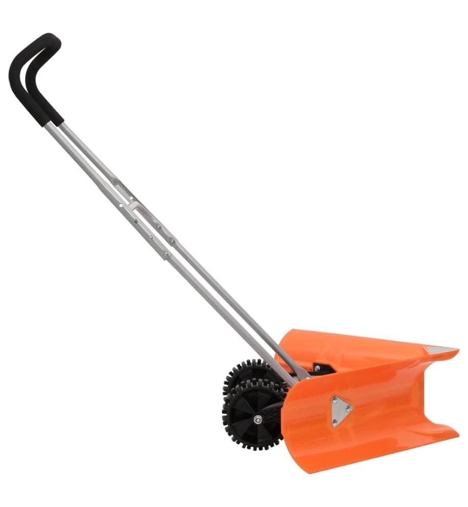 Schneeschieber mit Teleskopgriff Orange Stahl