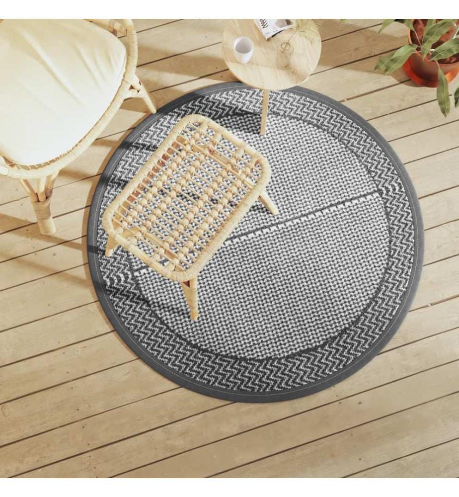 Outdoor-Teppich ARAKIL Grau Ø120 cm PP