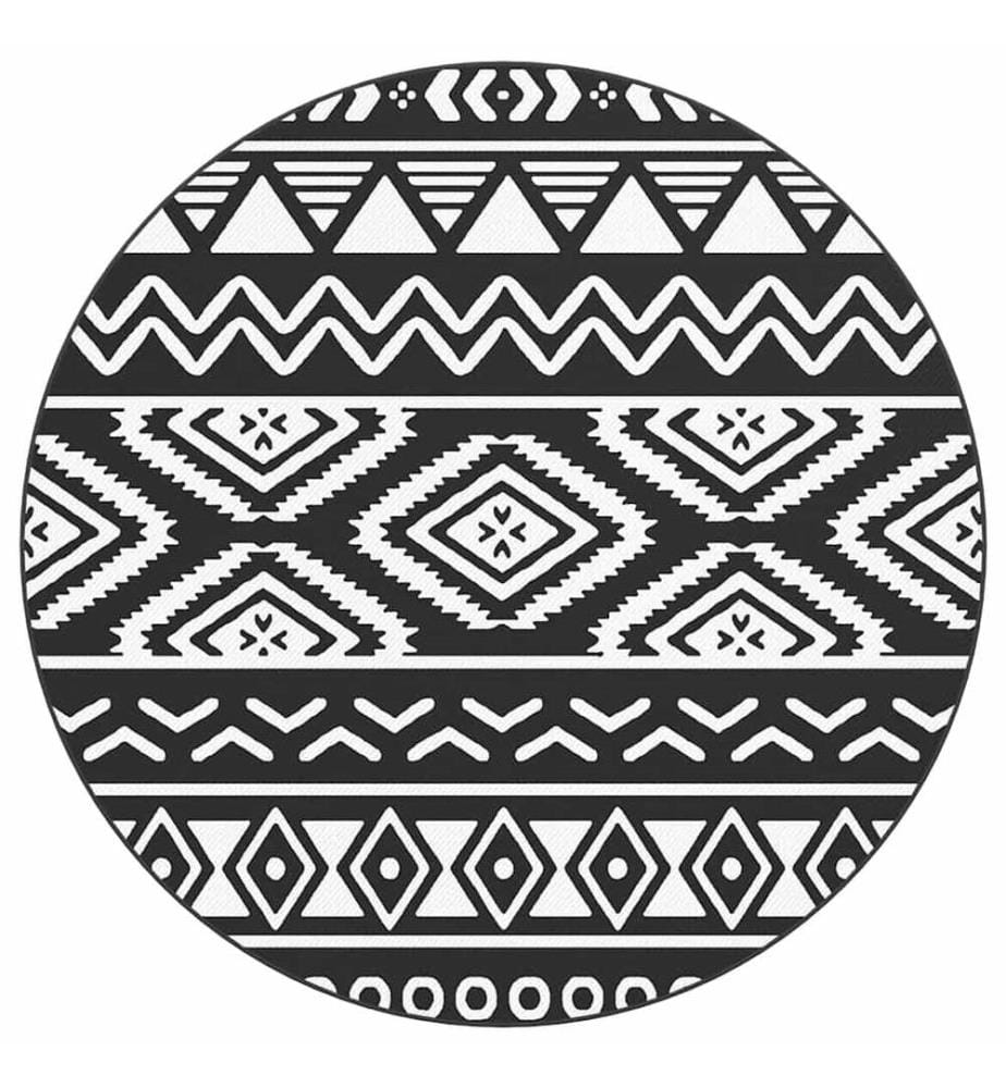 Outdoor-Teppich ARAKIL Schwarz Ø200 cm PP