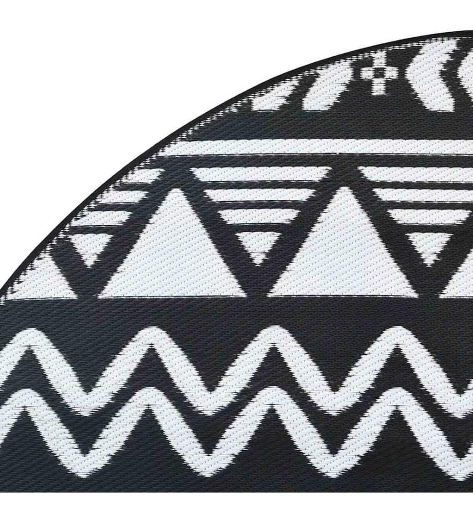 Outdoor-Teppich ARAKIL Schwarz Ø200 cm PP