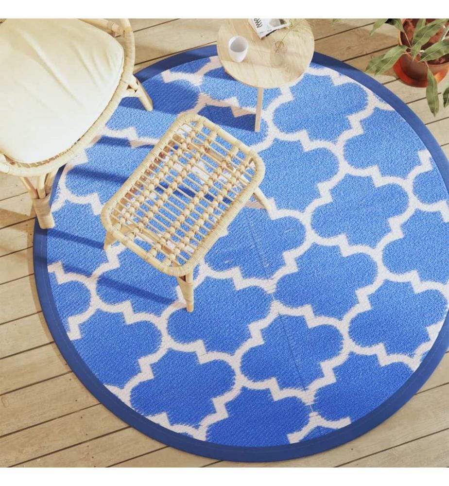 Outdoor-Teppich ARAKIL Blau Ø160 cm PP