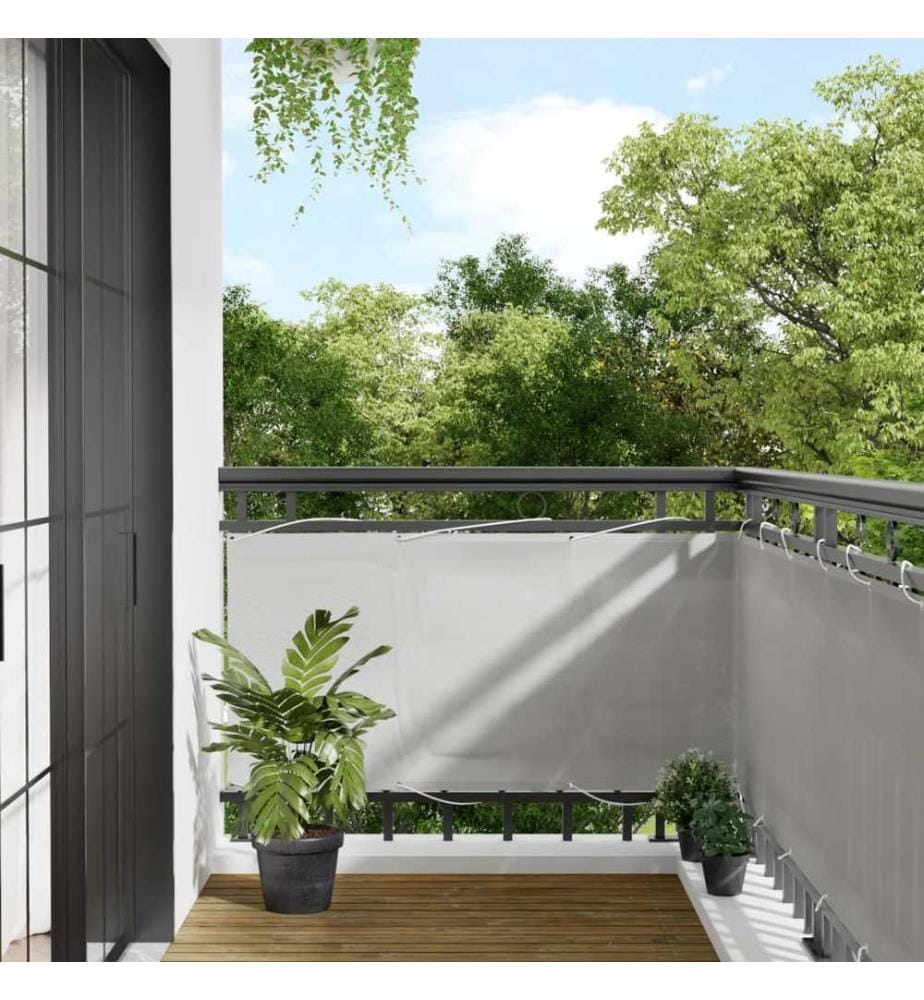 Balkon-Sichtschutz Hellgrau 75x500 cm 100 % Polyester-Oxford