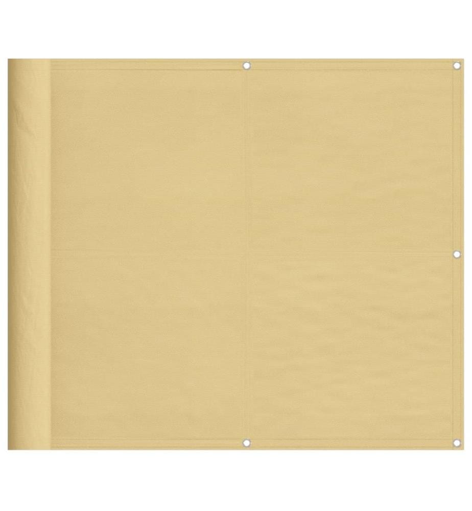Balkon-Sichtschutz Sandfarben 90x500 cm 100% Polyester-Oxford