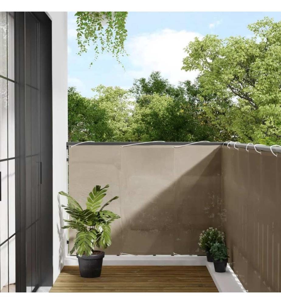 Balkon-Sichtschutz Taupe 120x1000 cm 100 % Polyester-Oxford