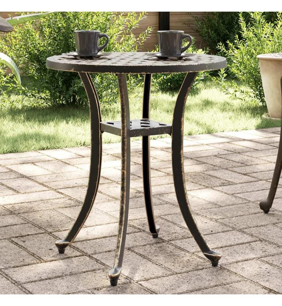 Gartentisch Bronzen Ø48x53 cm Aluminiumguss