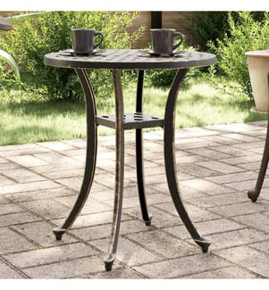 Gartentisch Bronzen Ø48x53 cm Aluminiumguss