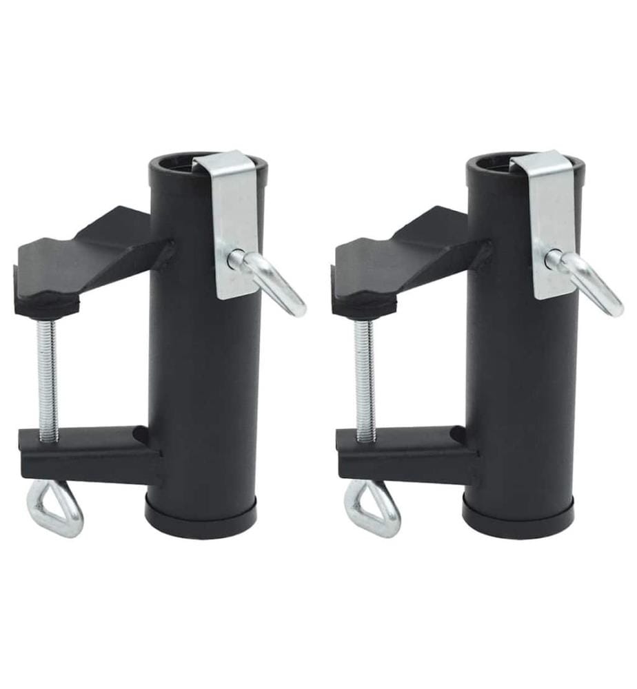 Sonnenschirmhalter für Balkon 2 Stk. 25-38 mm Stahl