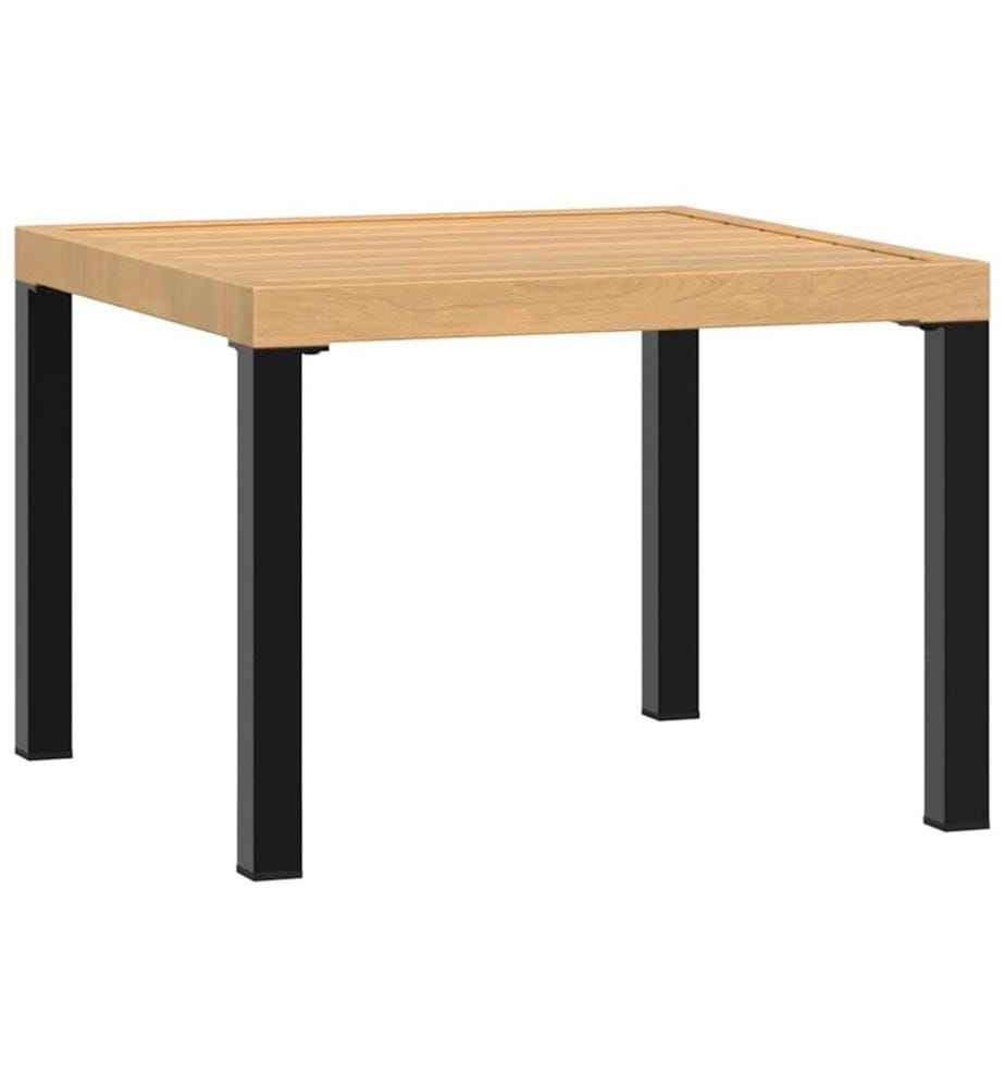 Table basse de jardin noir 55x55x39,5 cm acier enduit de poudre