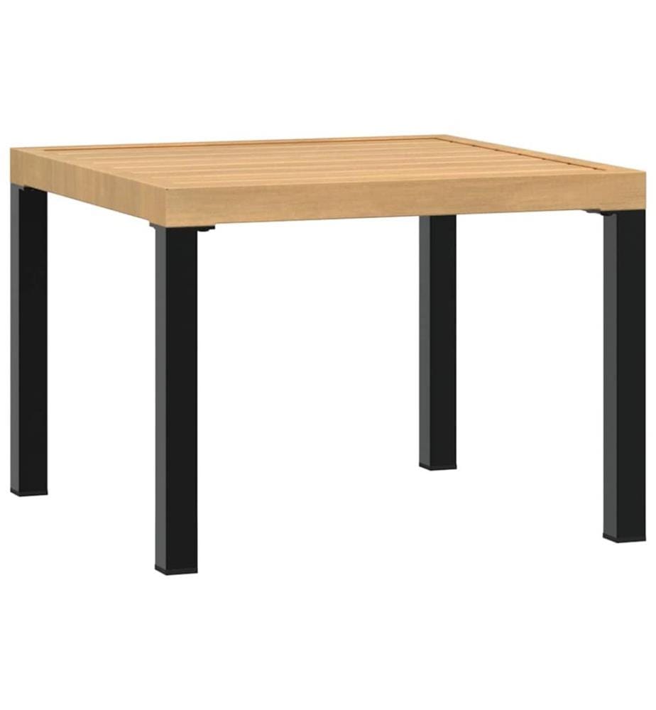 Table basse de jardin noir 55x55x39,5 cm acier enduit de poudre