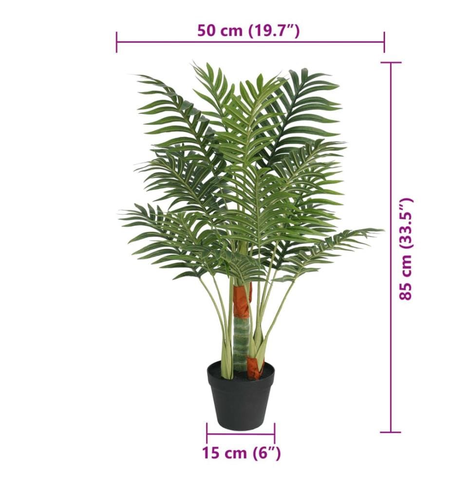 Palme Künstlich mit 3 Stämmen Grün 85 cm PP