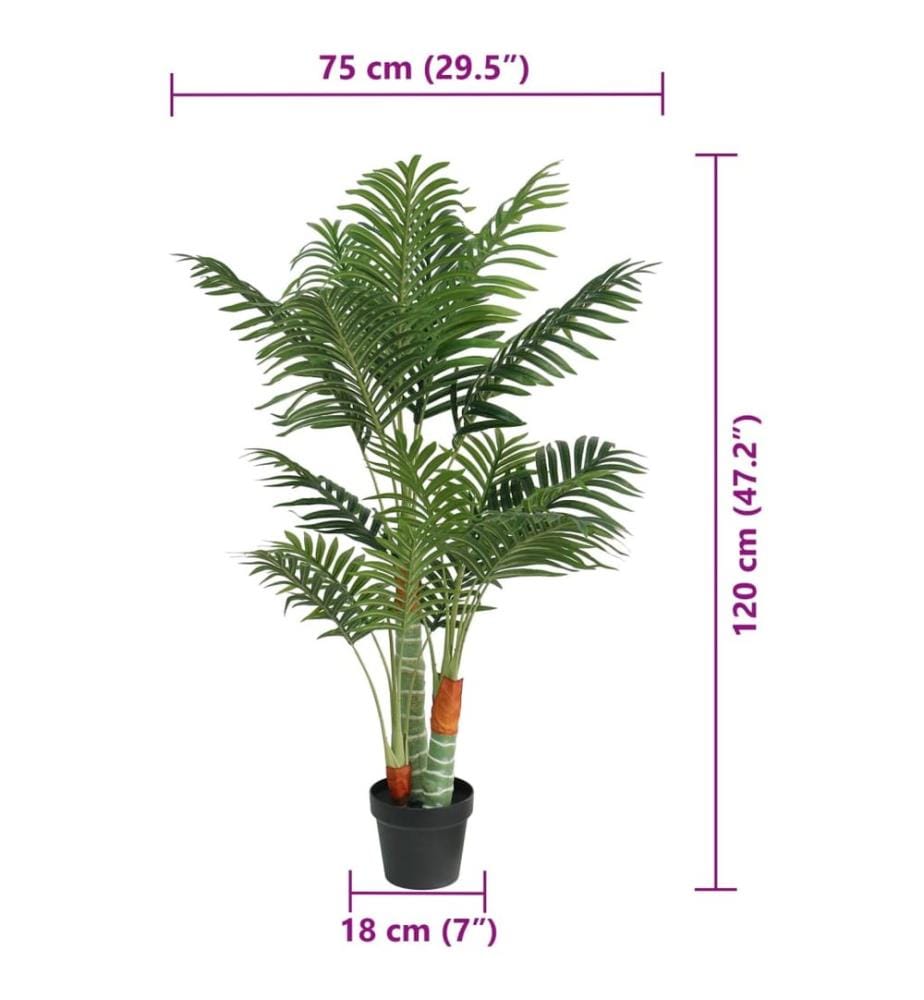 Palme Künstlich mit 3 Stämmen Grün 120 cm PP