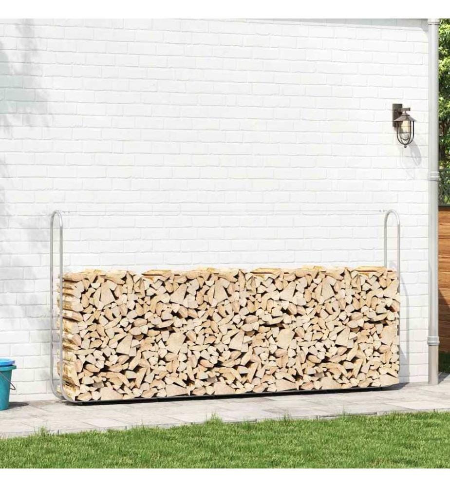 Portant de bois de chauffage 300x25x150 cm acier galvanisé