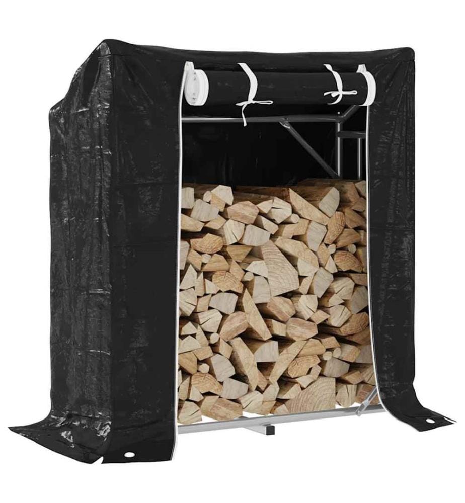 Brennholzregal mit Regenschutz 100,5x40,5x110,5 cm