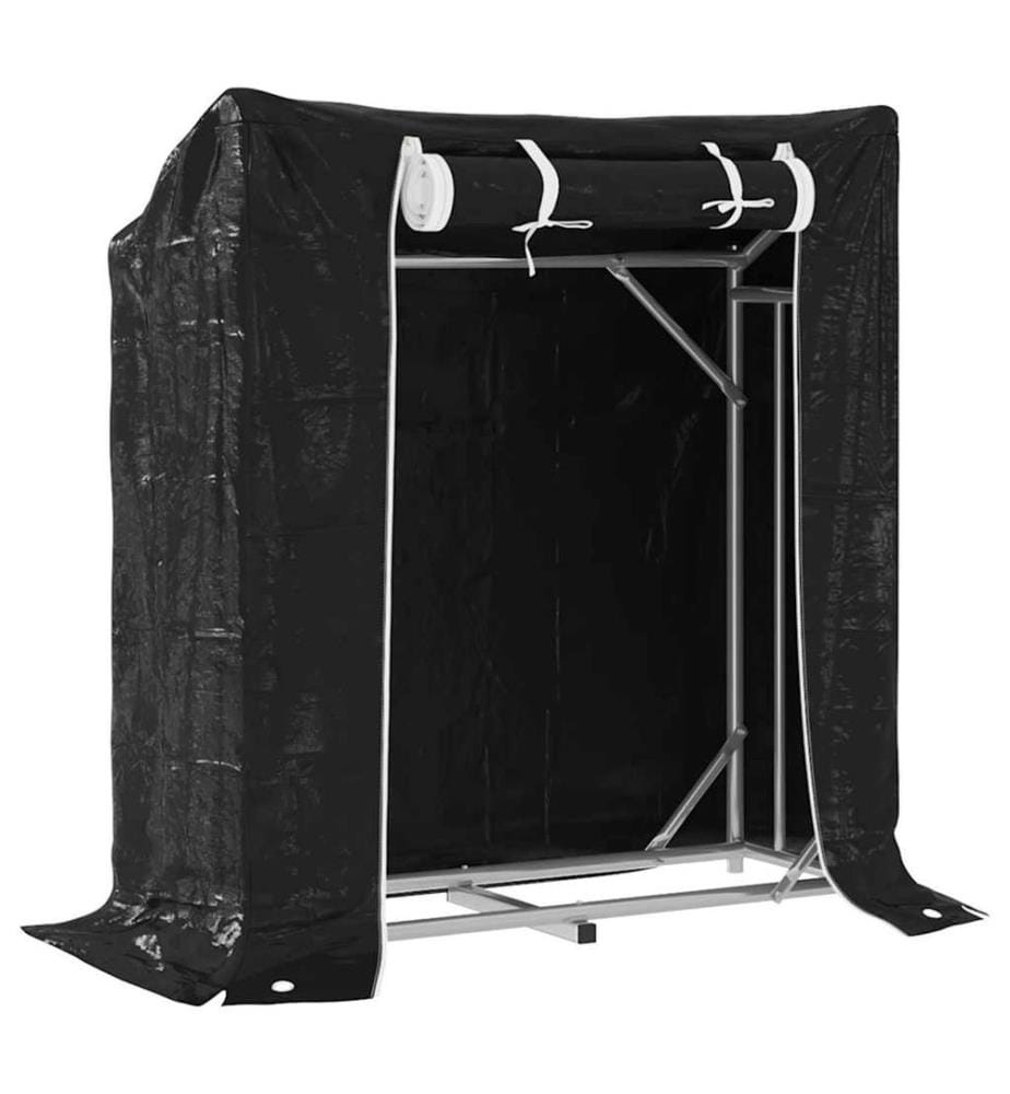 Brennholzregal mit Regenschutz 100,5x40,5x110,5 cm