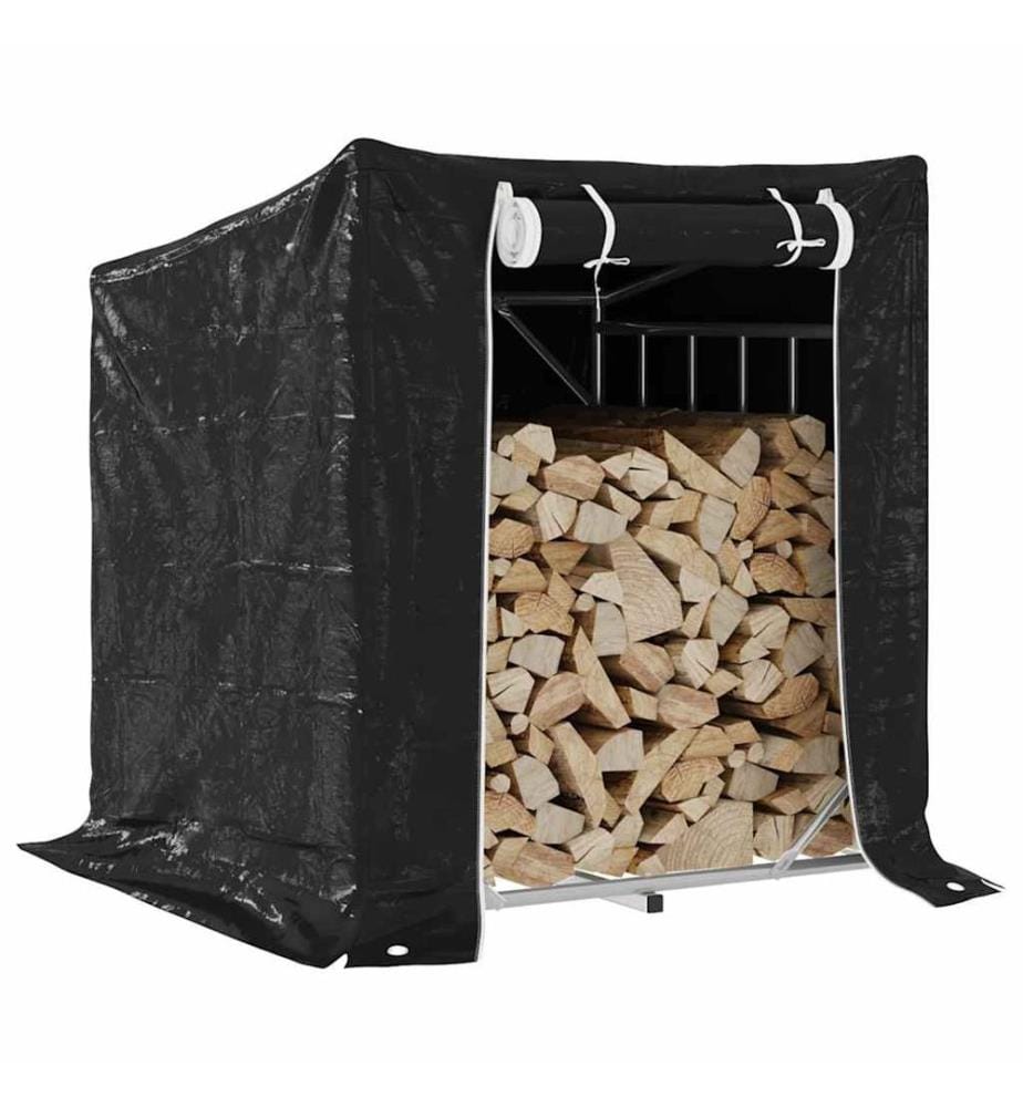 Brennholzregal mit Regenschutz 100,5x100,5x110,5 cm