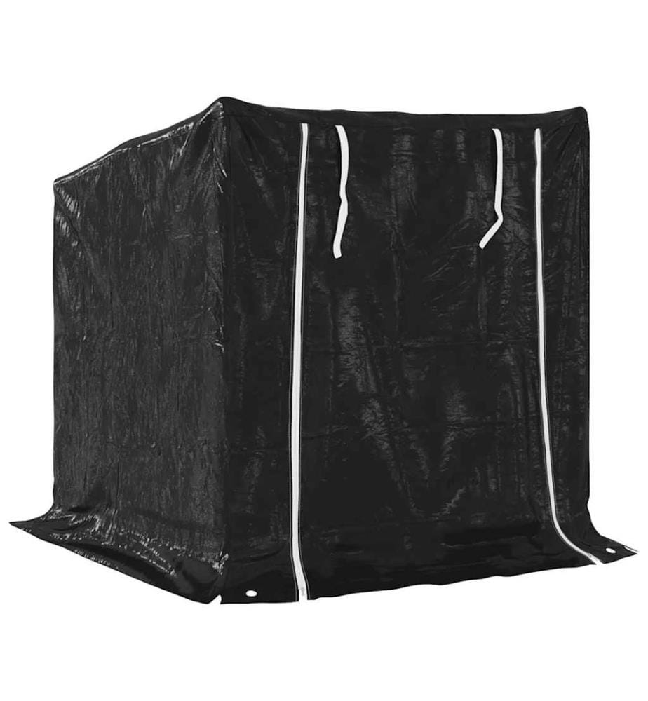 Brennholzregal mit Regenschutz 100,5x100,5x110,5 cm