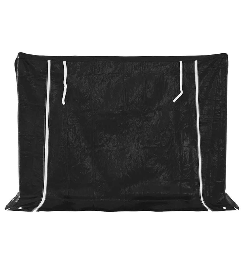 Brennholzregal mit Regenschutz 151x60,5x110,5 cm Stahl Verzinkt