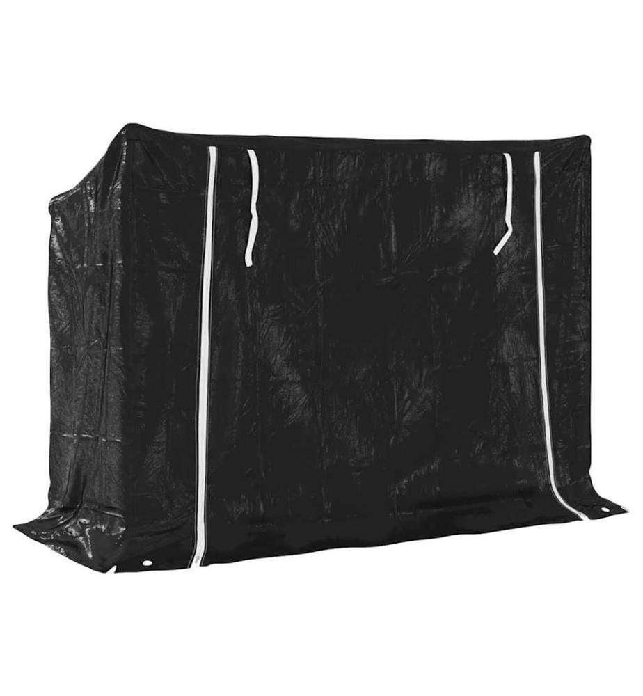 Brennholzregal mit Regenschutz 151x60,5x110,5 cm Stahl Verzinkt