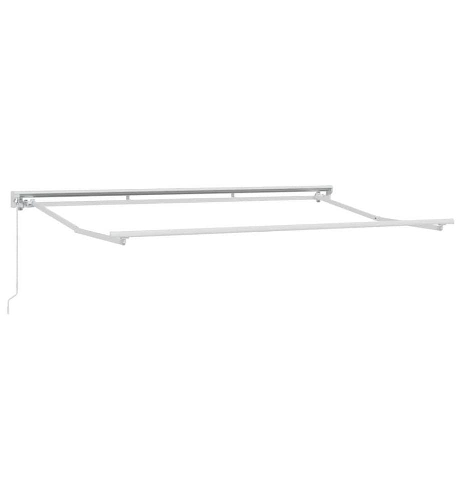 Markisenrahmen Verstellbar Weiss 3,5 x 2 m Stahl