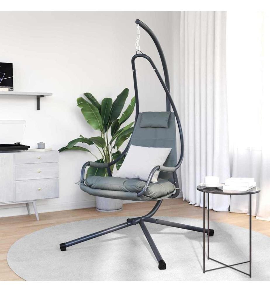 Hängendes Ei-Stuhl Anthrazit 94 x 107 x 196,5 cm Stahl