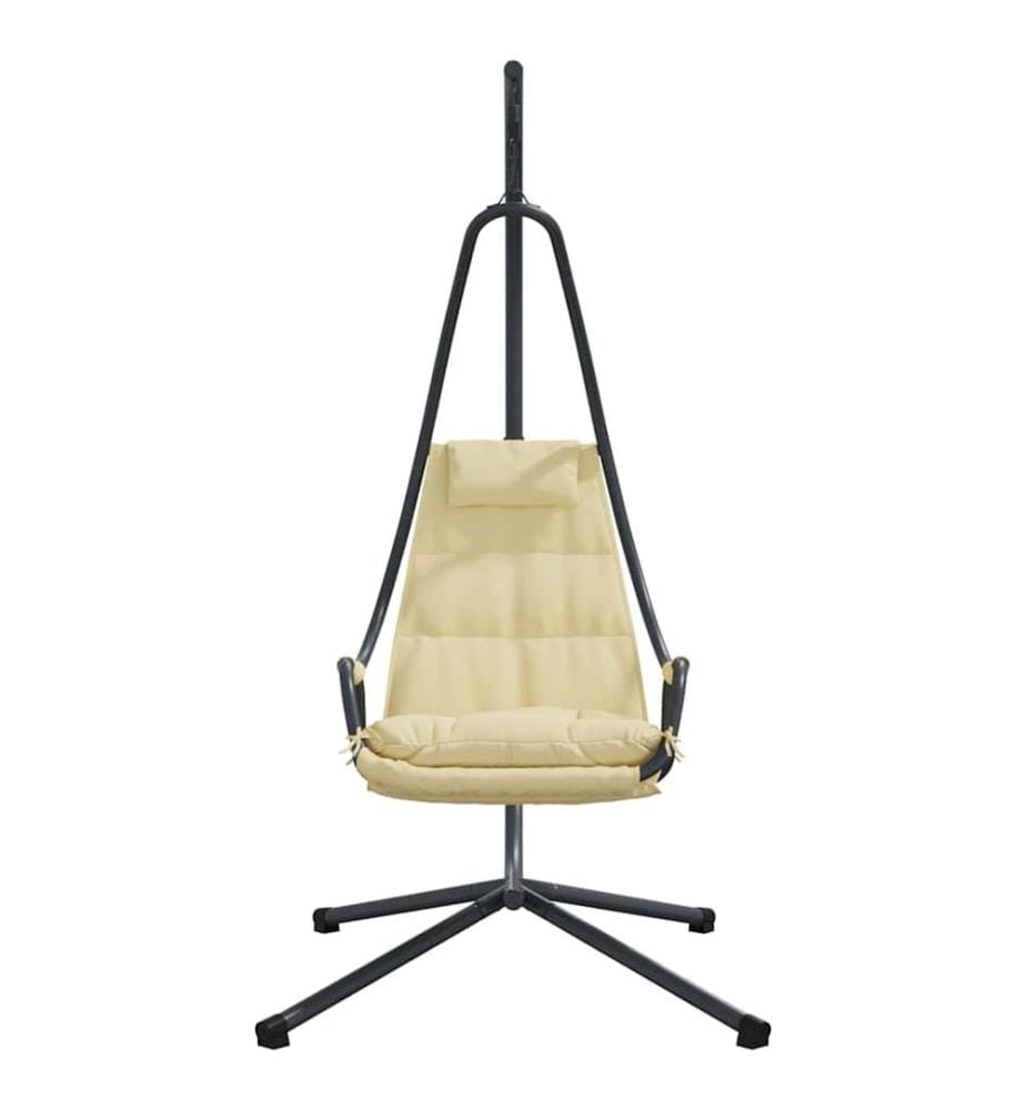 Hängendes Ei-Stuhl Beige 94 x 107 x 196,5 cm Stahl