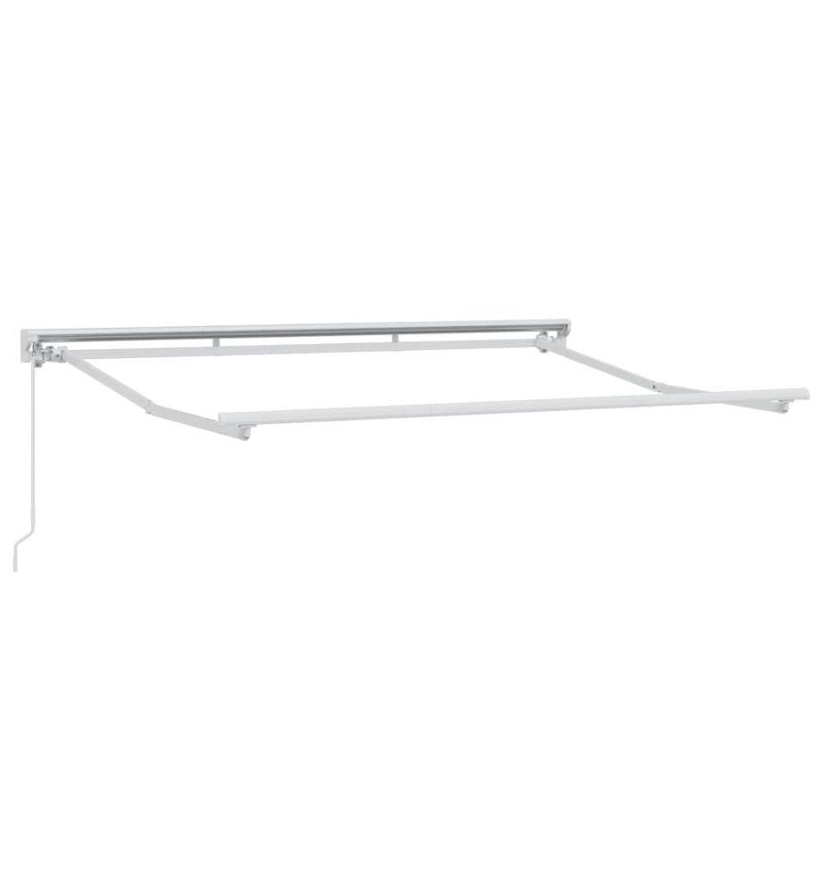 Cadre de auvent manuel Réglable Blanc 3 x 2,5 m Acier