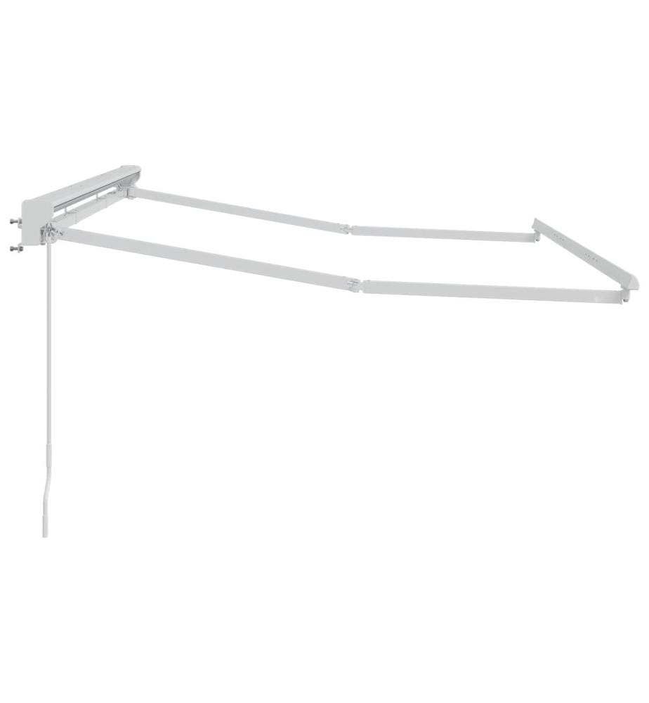 Cadre de auvent manuel Réglable Blanc 3 x 2,5 m Acier