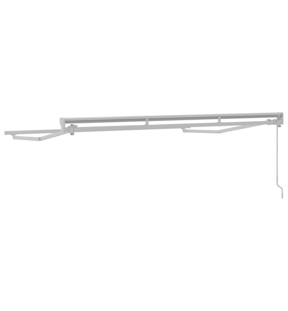 Cadre de auvent manuel Réglable Blanc 3 x 2,5 m Acier