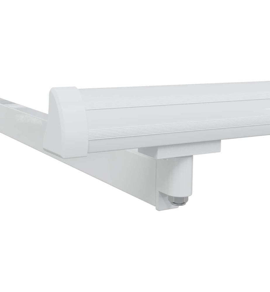 Cadre de auvent manuel Réglable Blanc 3,5 x 2,5 m Acier