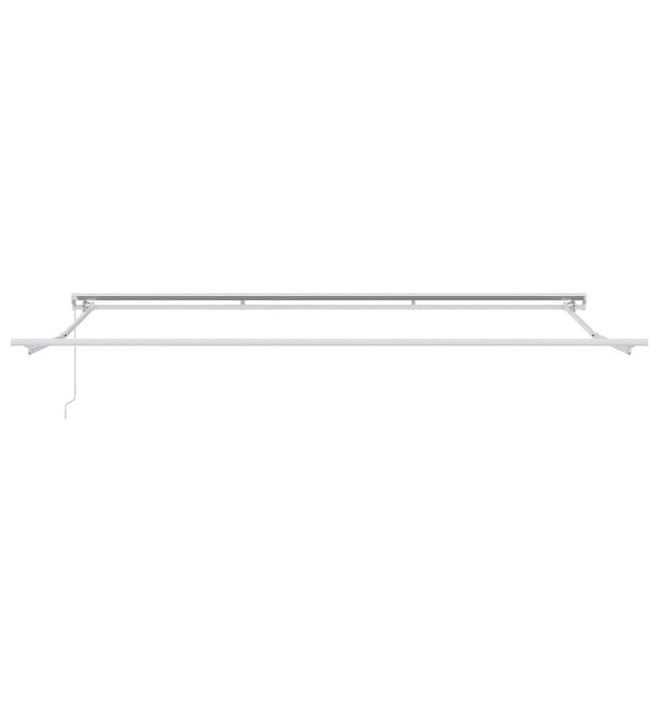 Manueller Markisenrahmen Verstellbar Weiss 5 x 3 m Stahl
